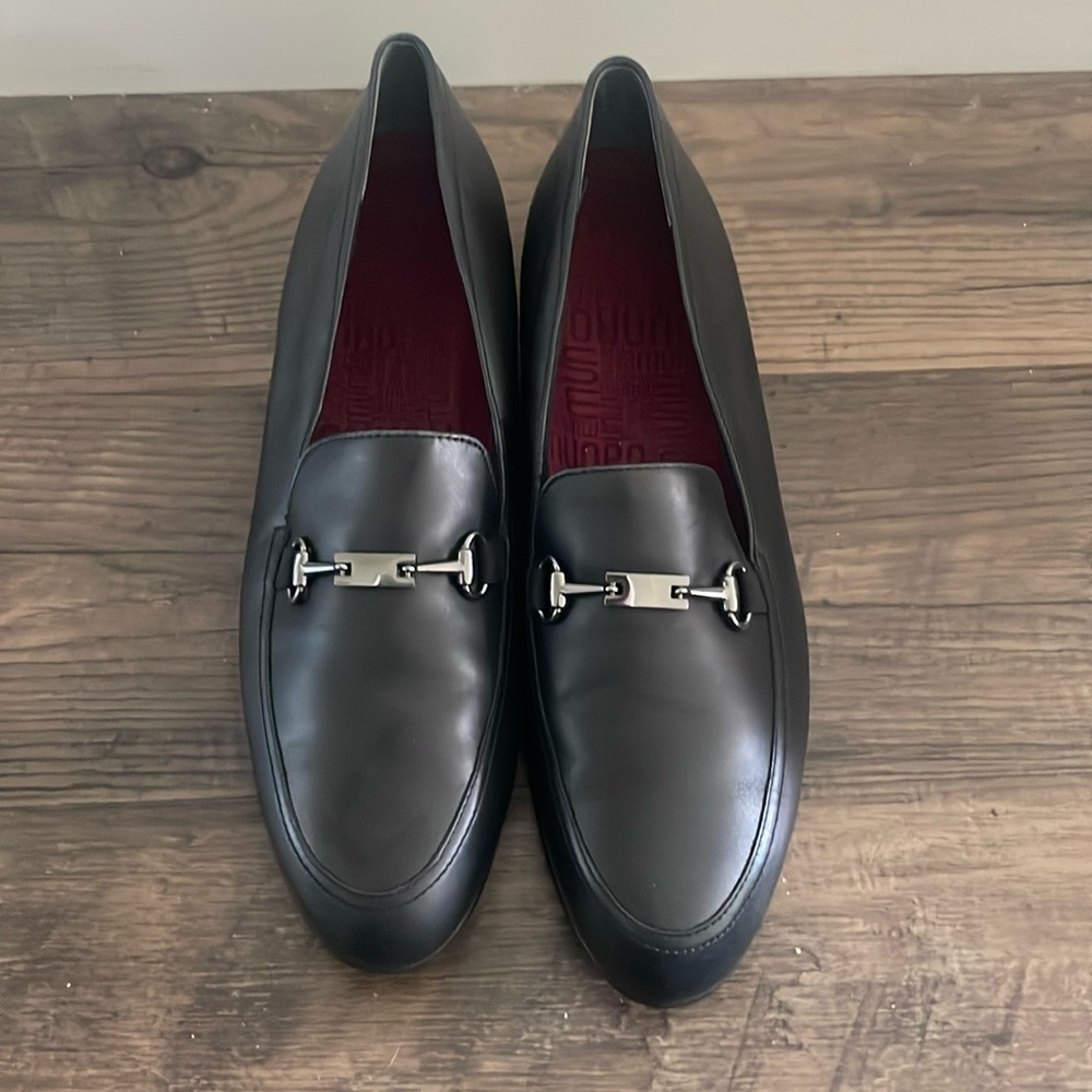 Munro Black Leather Bit Loafers size 10.5 regular width